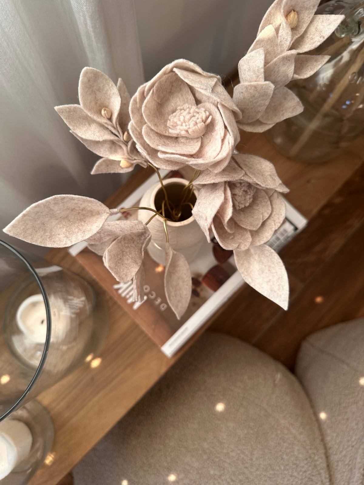 Fleurs feutrées